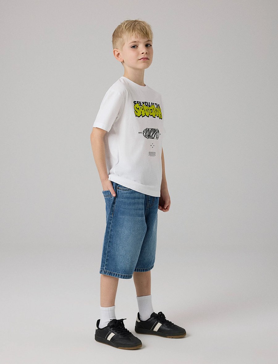 name it - NKMFALCO SS NREG TOP - kurzärmelige - bright white - 2