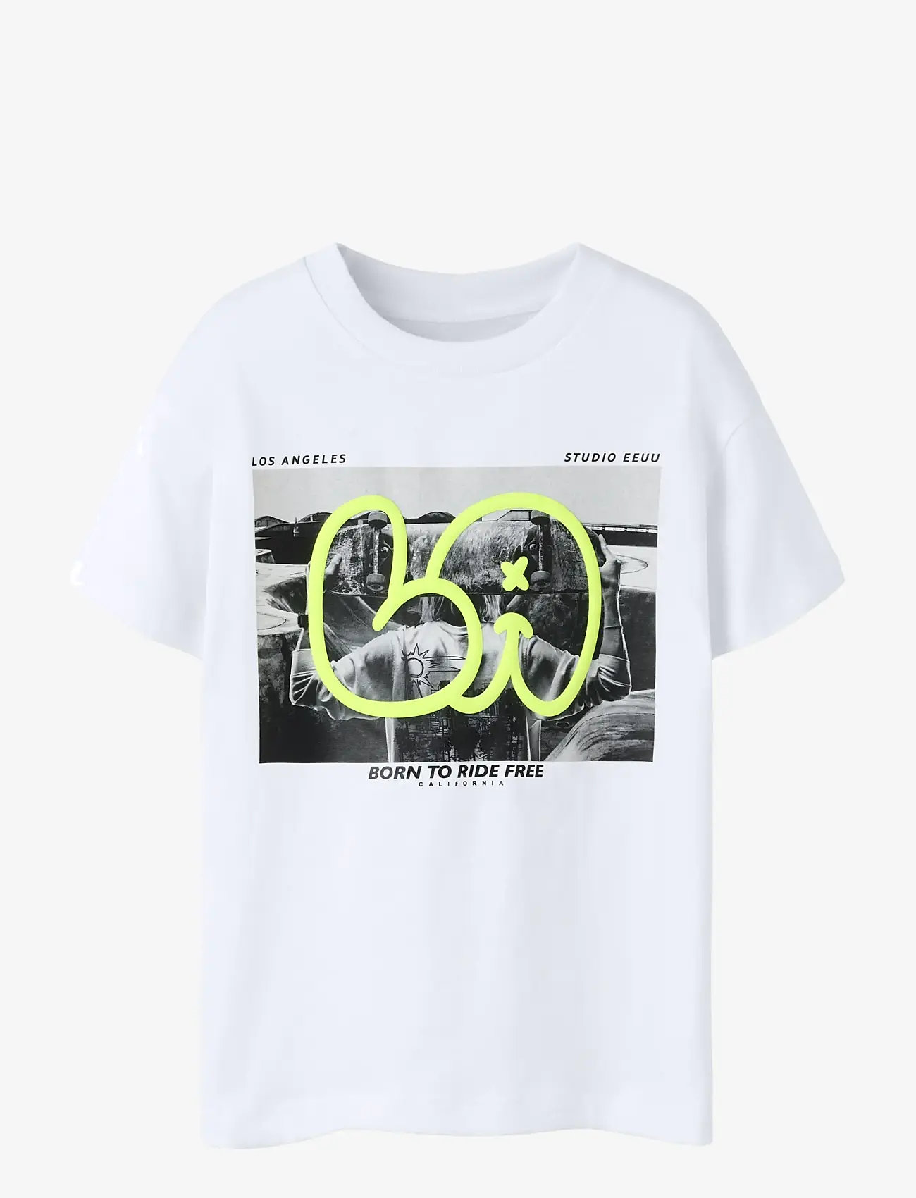 name it - NKMFALCO SS NREG TOP - kortærmede t-shirts - bright white - 0