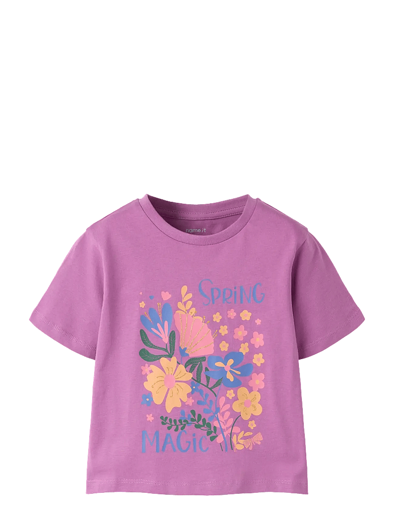 name it - NMFFILANA SS NREG TOP - lühikeste varrukatega t-särgid - mulberry - 0