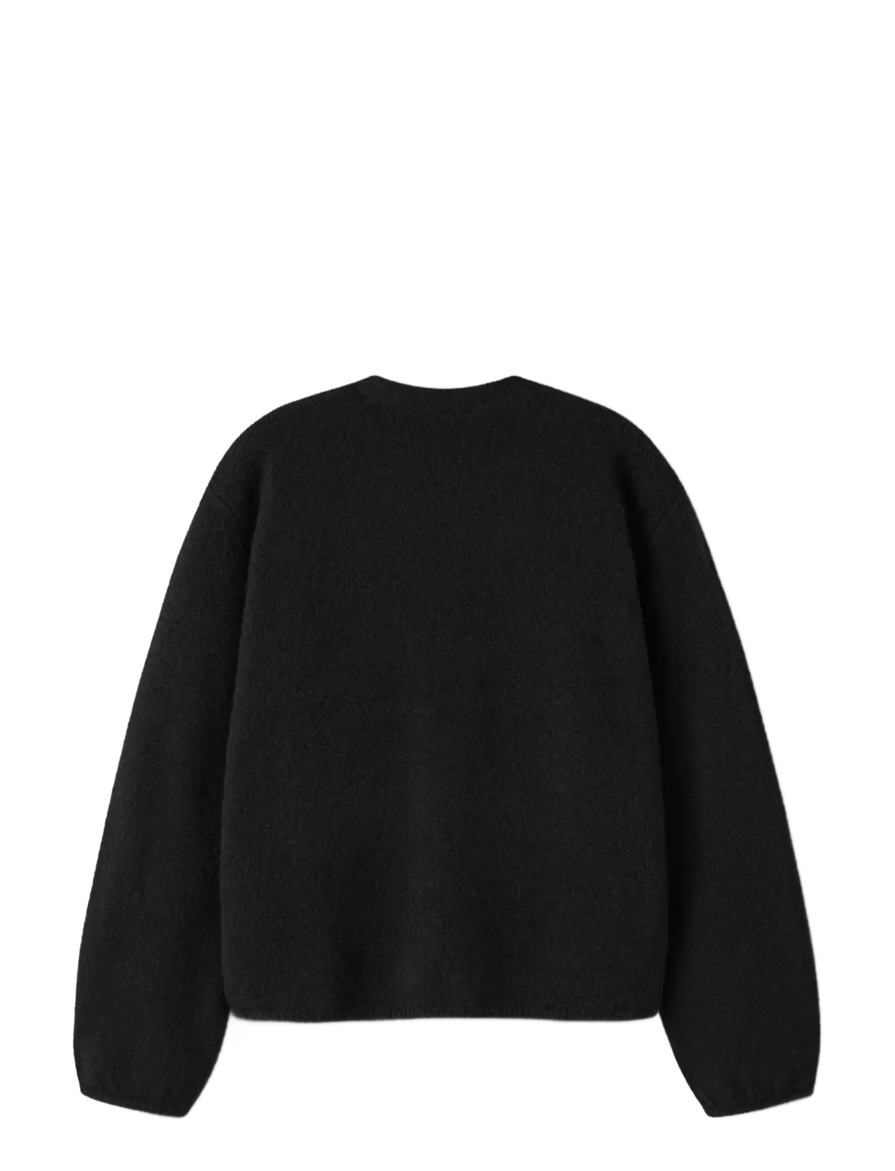 name it - NKFOLINA LS KNIT CARD NOOS - cardigans - black - 1