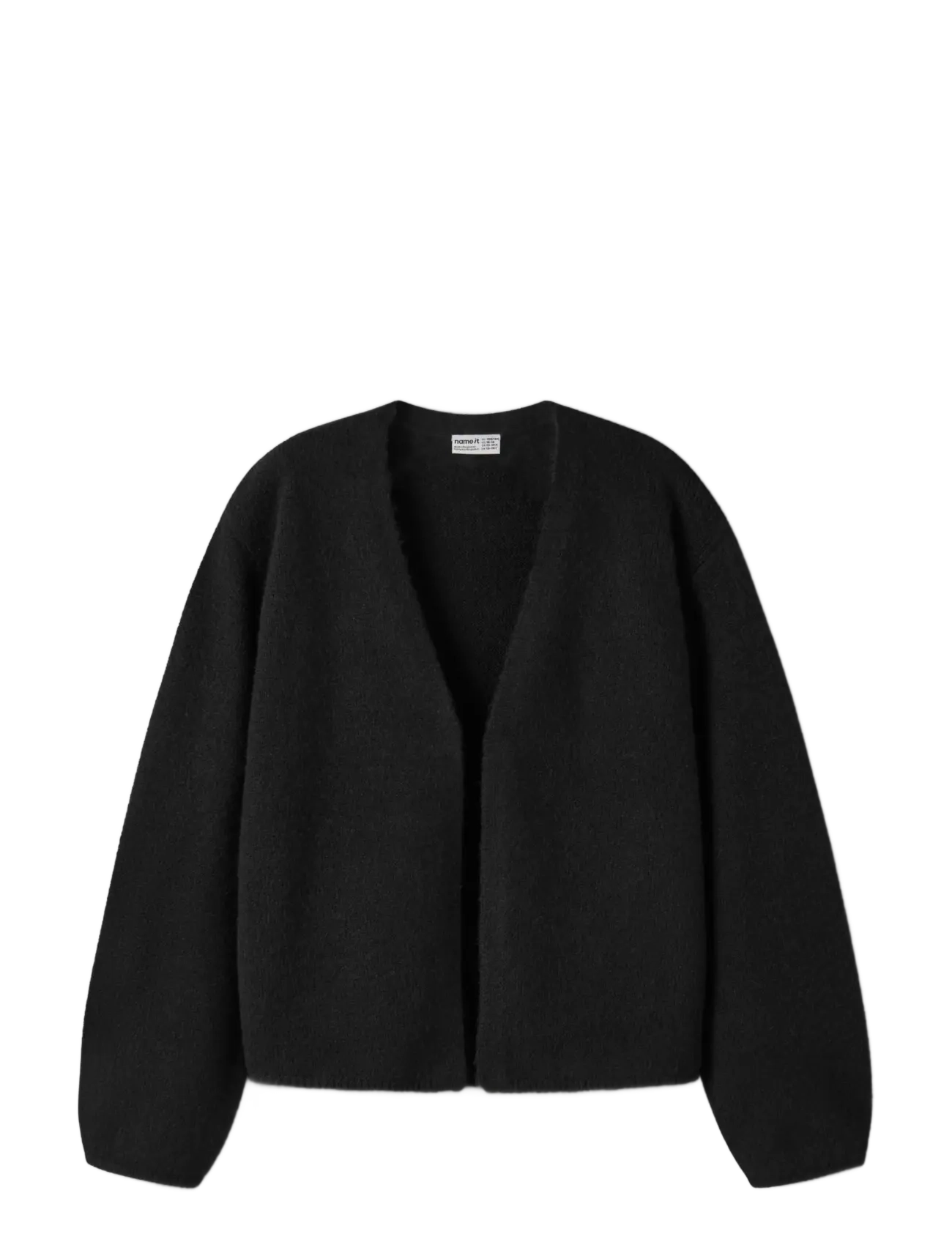 name it - NKFOLINA LS KNIT CARD NOOS - cardigans - black - 2