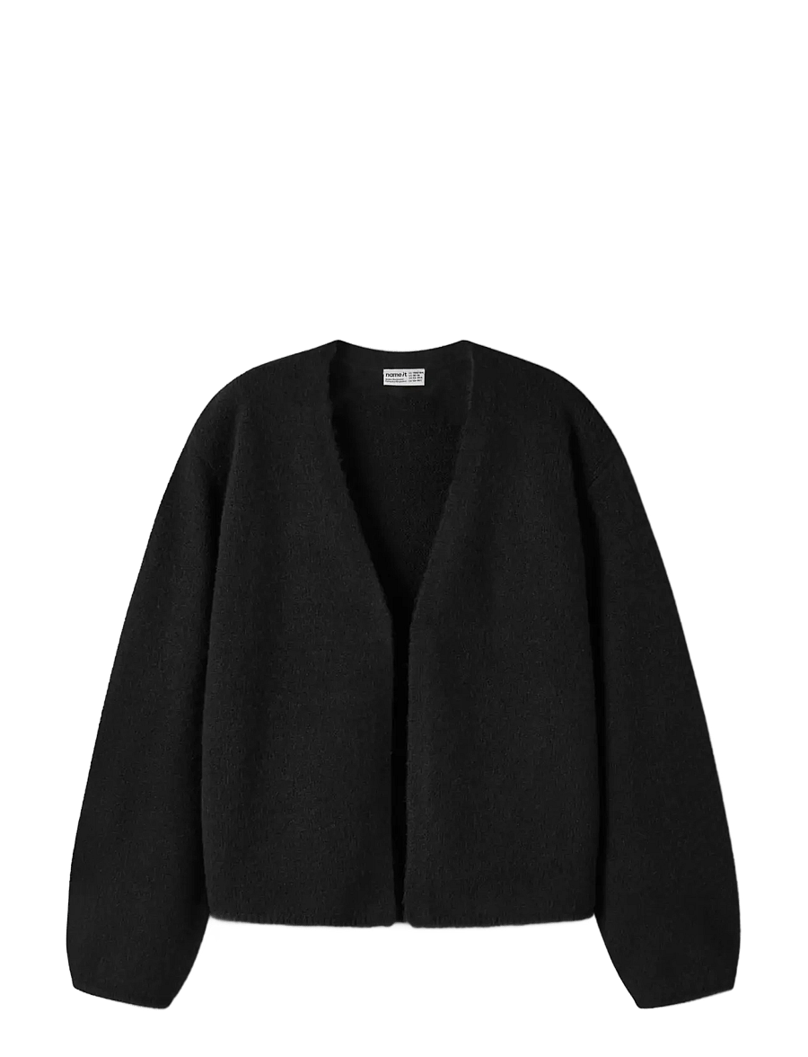 name it - NKFOLINA LS KNIT CARD NOOS - kardiganid - black - 2