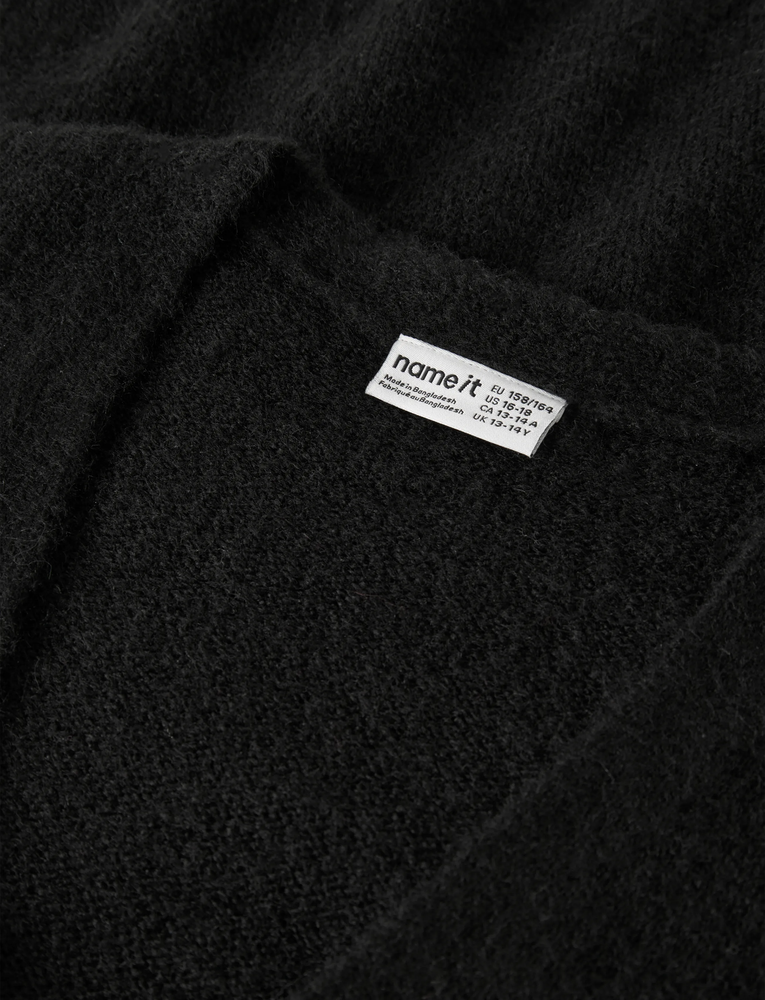 name it - NKFOLINA LS KNIT CARD NOOS - cardigans - black - 3