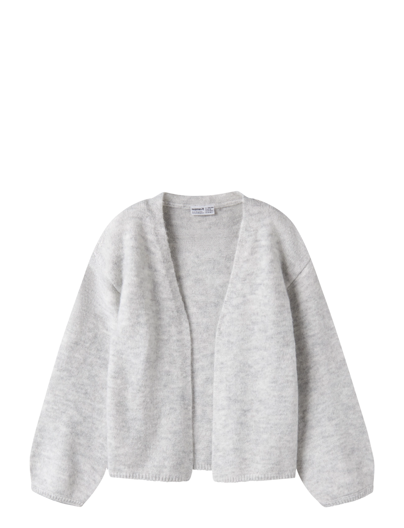 name it NKFOLINA LS KNIT CARD NOOS - New Arrivals - LIGHT GREY MELANGE / grey
