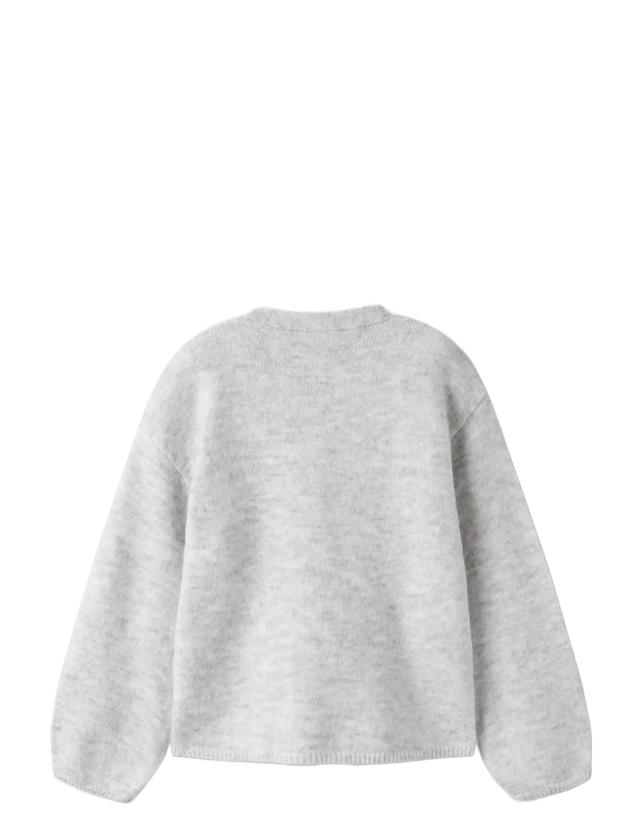 name it - NKFOLINA LS KNIT CARD NOOS - cardigans - light grey melange - 1