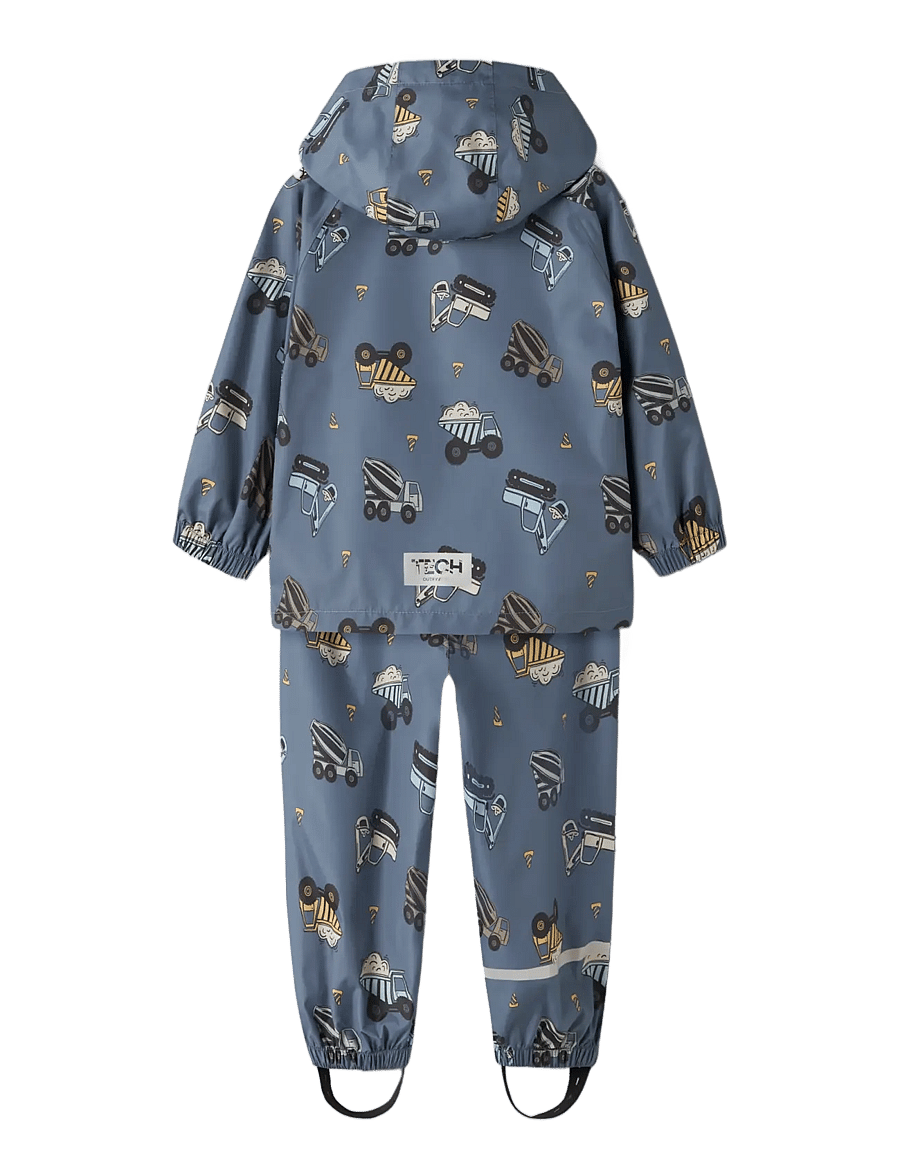 name it - NMNDRAIN05 RAIN SET AOP FO NOOS - vintage indigo - 1