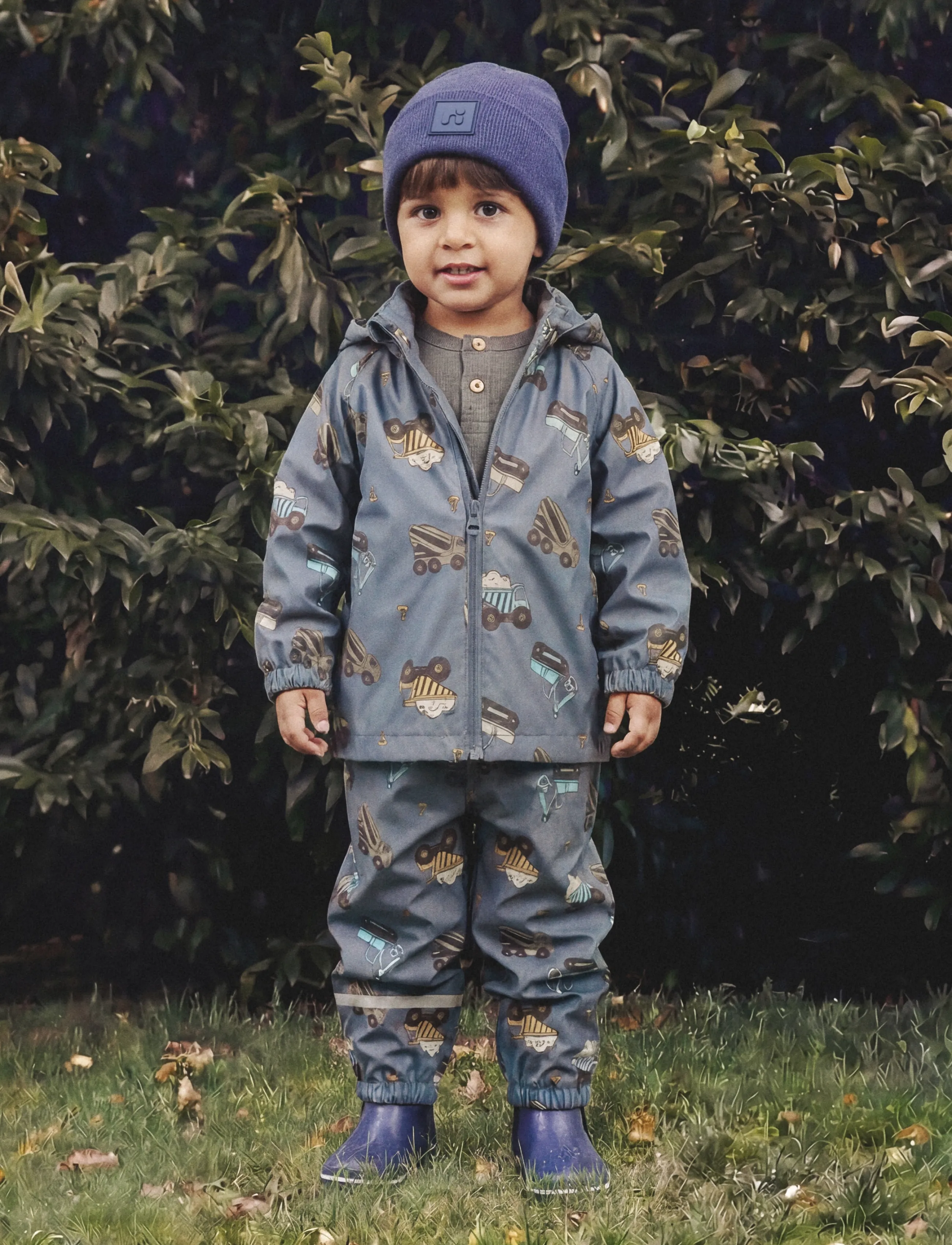 name it - NMNDRAIN05 RAIN SET AOP FO NOOS - regnställ - vintage indigo - 4