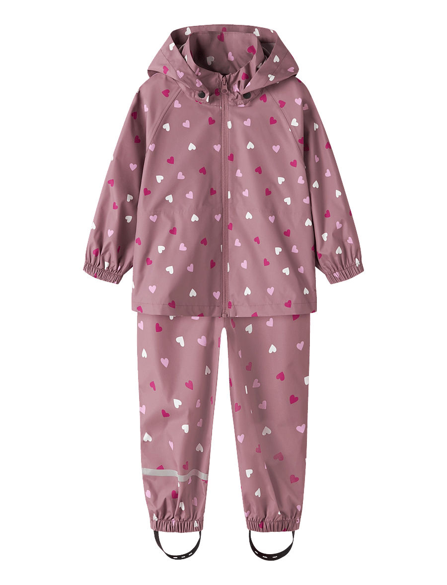 name it - NMNDRAIN05 RAIN SET AOP FO NOOS - regnsæt - wistful mauve - 0