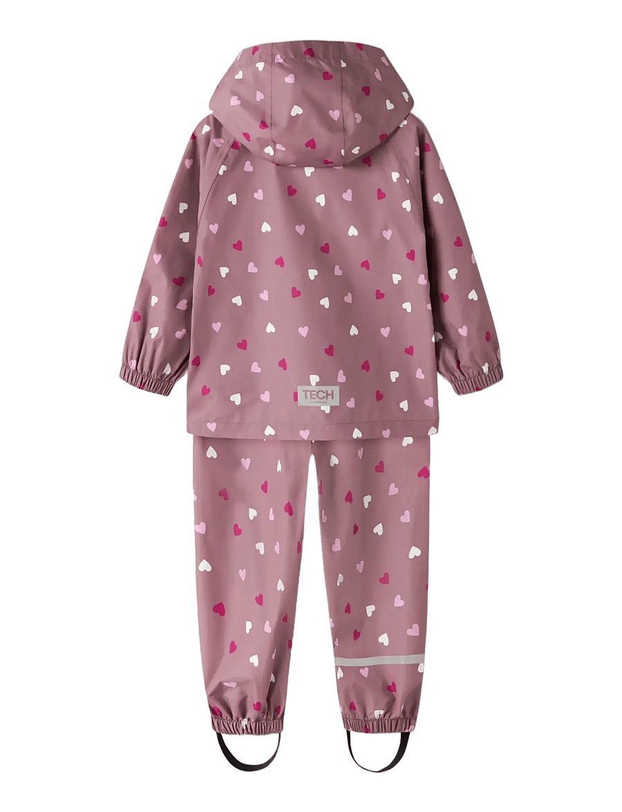 name it - NMNDRAIN05 RAIN SET AOP FO NOOS - regnsæt - wistful mauve - 1