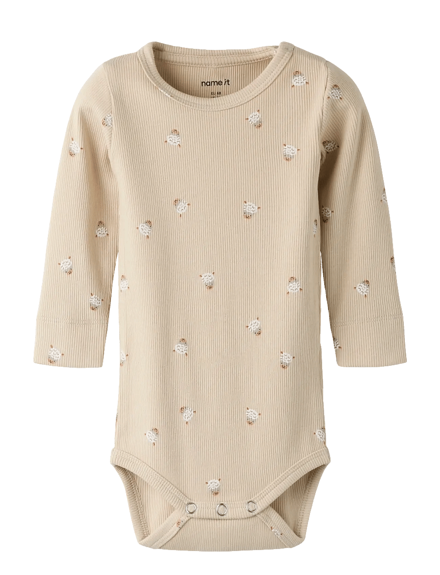 name it - NBNFERINI LS XSL BODY - langærmede heldragter - cement - 0