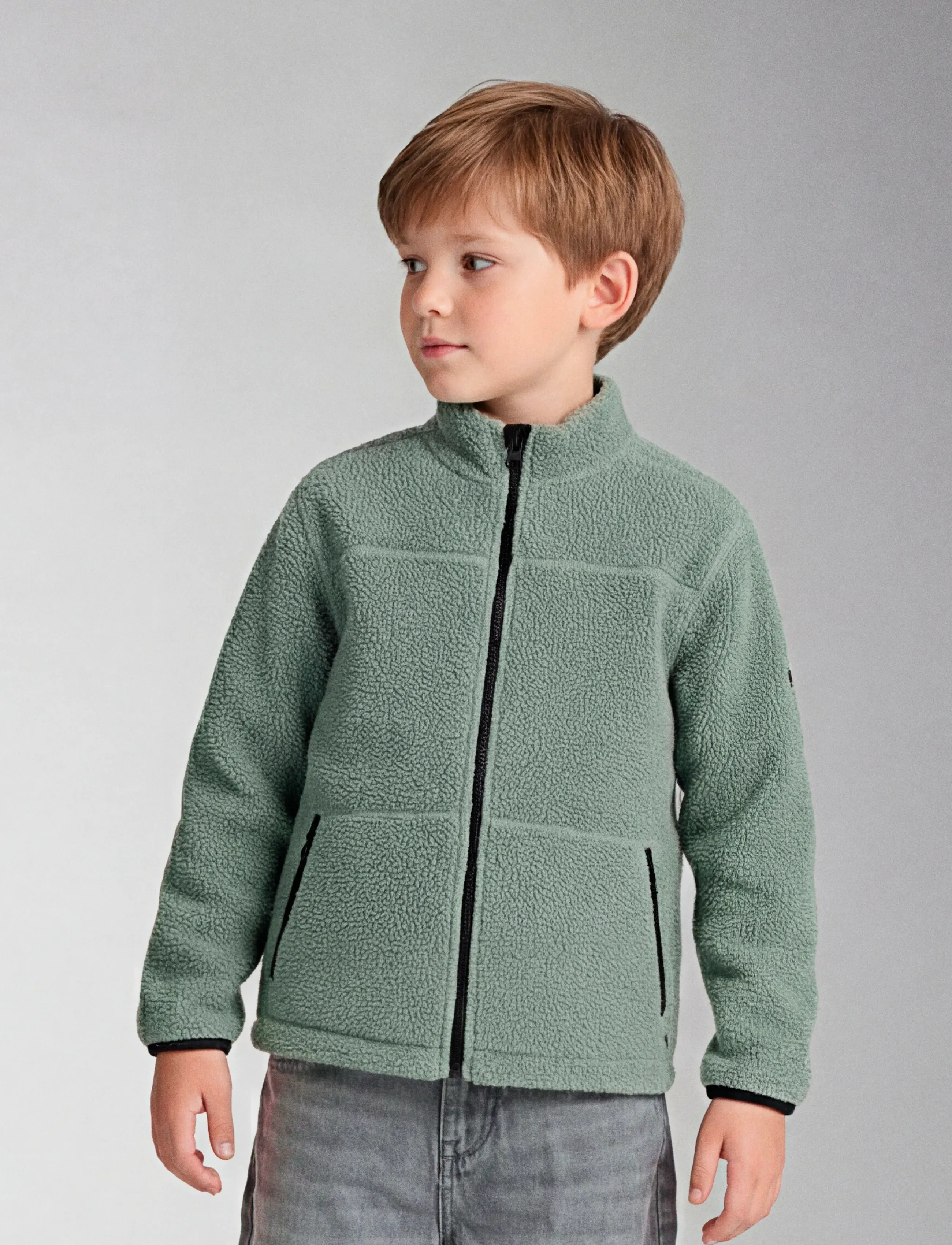 name it - NKMBULIN LS NREG TEDDY CARD - fleece jackets - chinois green - 5