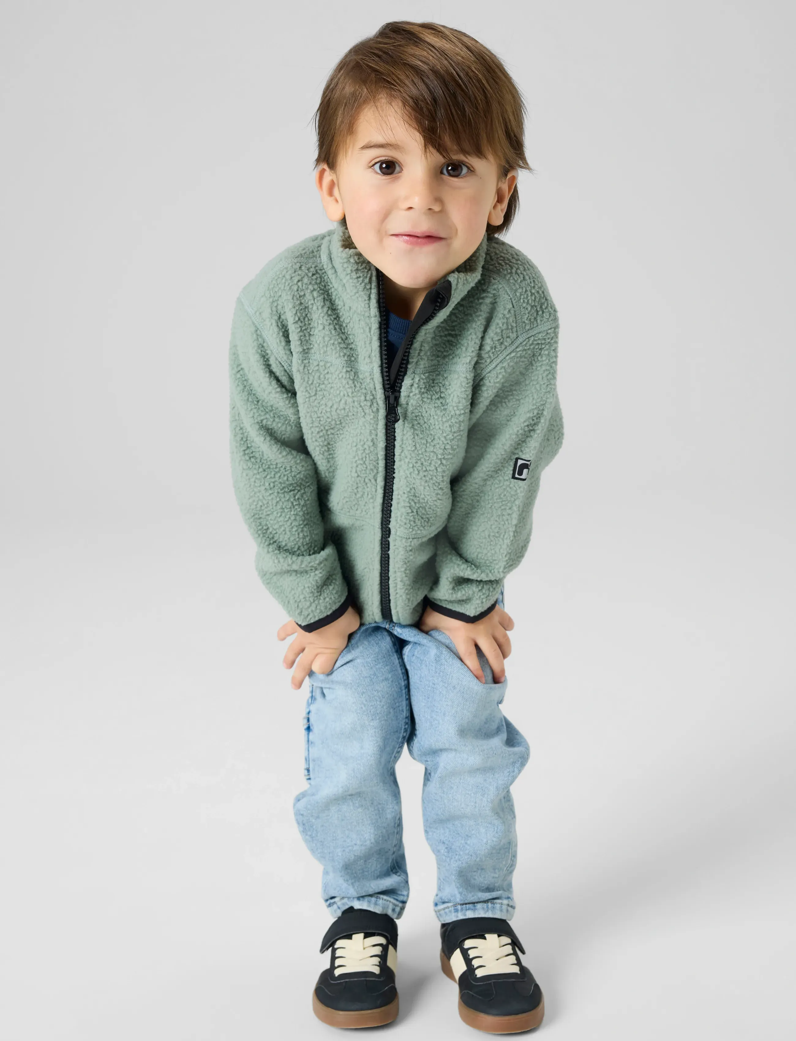 name it - NMMBULIN LS NREG TEDDY CARD - fleecejacken - chinois green - 2