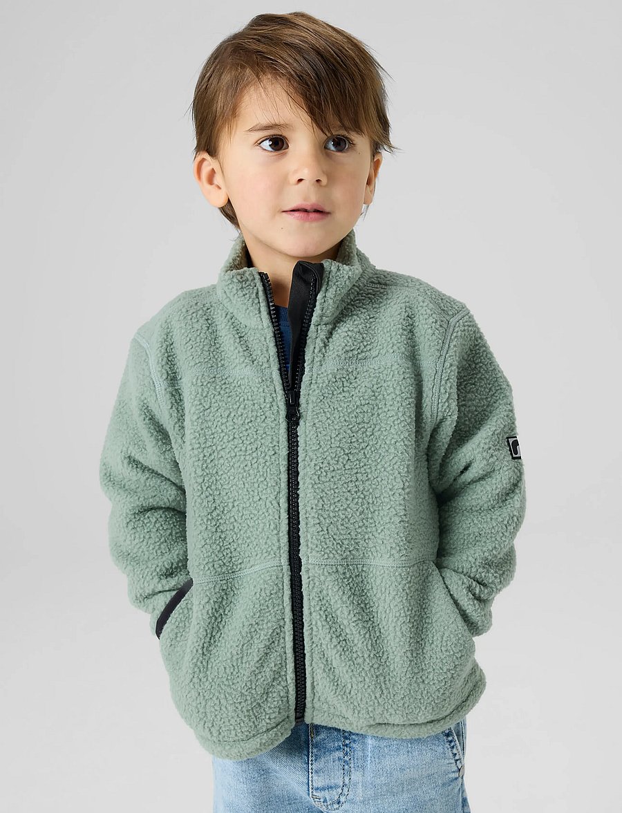name it - NMMBULIN LS NREG TEDDY CARD - fleecejacken - chinois green - 3