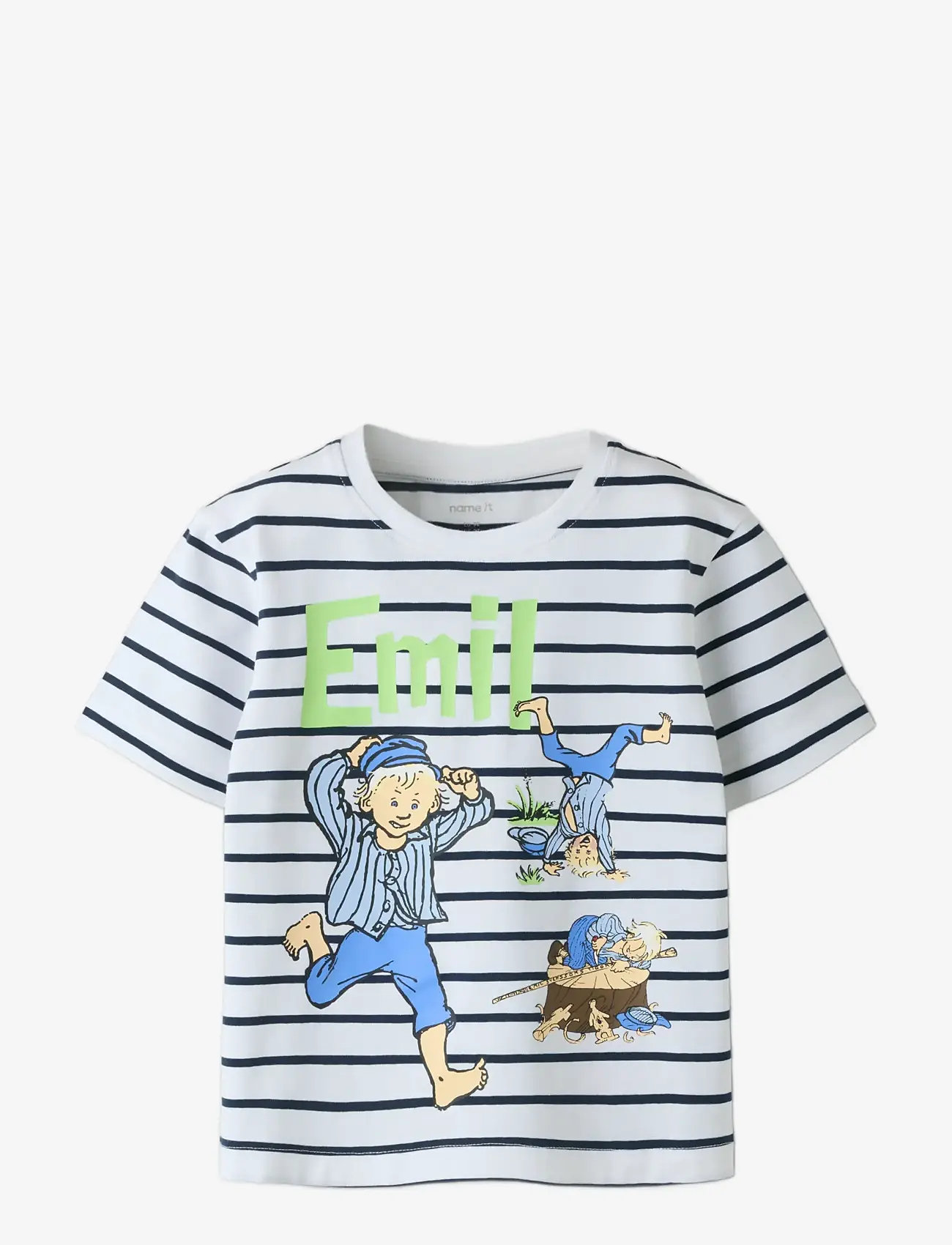 name it - NMMMIALL EMIL SS NREG TOP BOX SKY - kortærmede t-shirts - bright white - 2