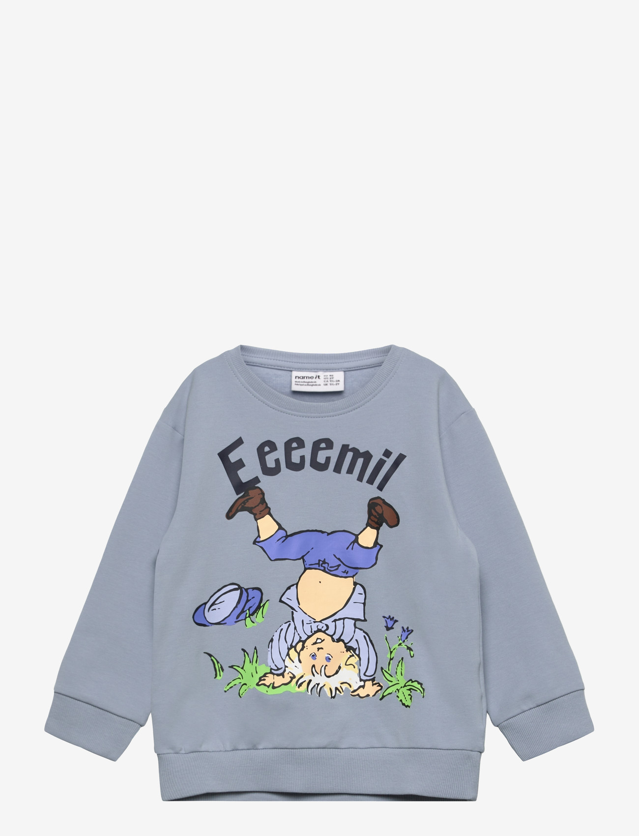 name it - NMMMASKA EMIL NREG SWEAT UNB SKY - sweatshirts - blue fog - 0