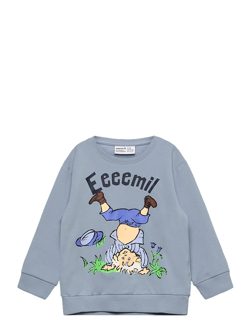 name it - NMMMASKA EMIL NREG SWEAT UNB SKY - sweatshirts - blue fog - 0