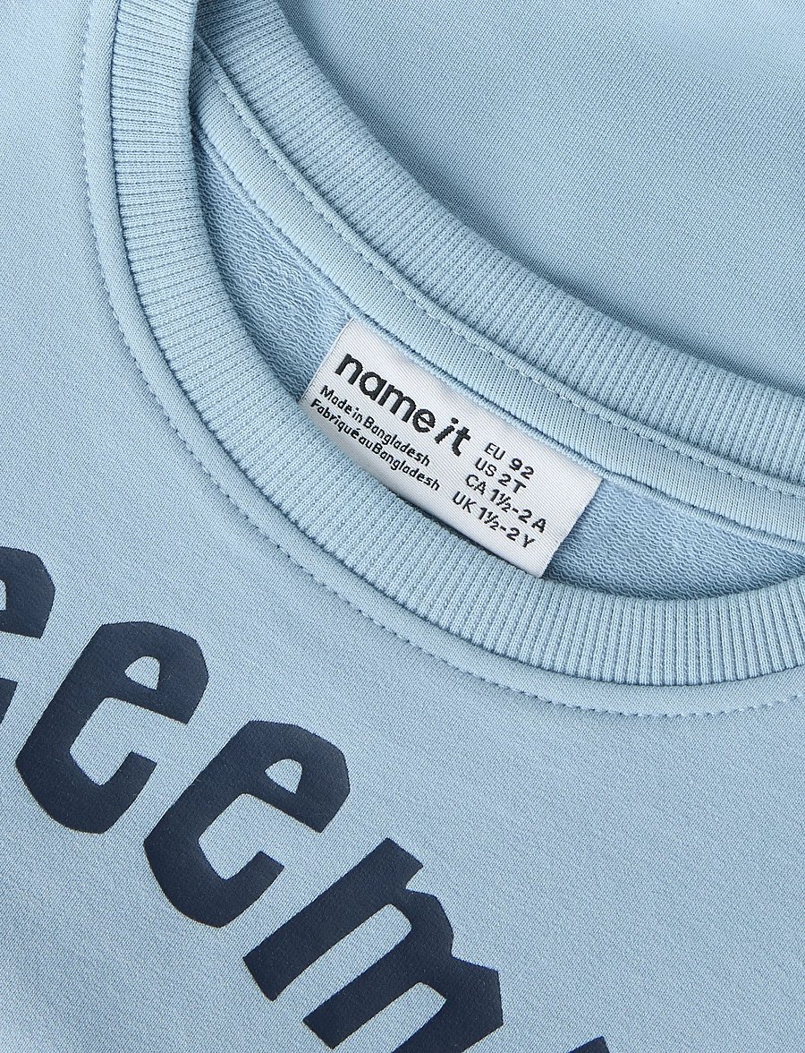 name it - NMMMASKA EMIL NREG SWEAT UNB SKY - sweatshirts - blue fog - 3