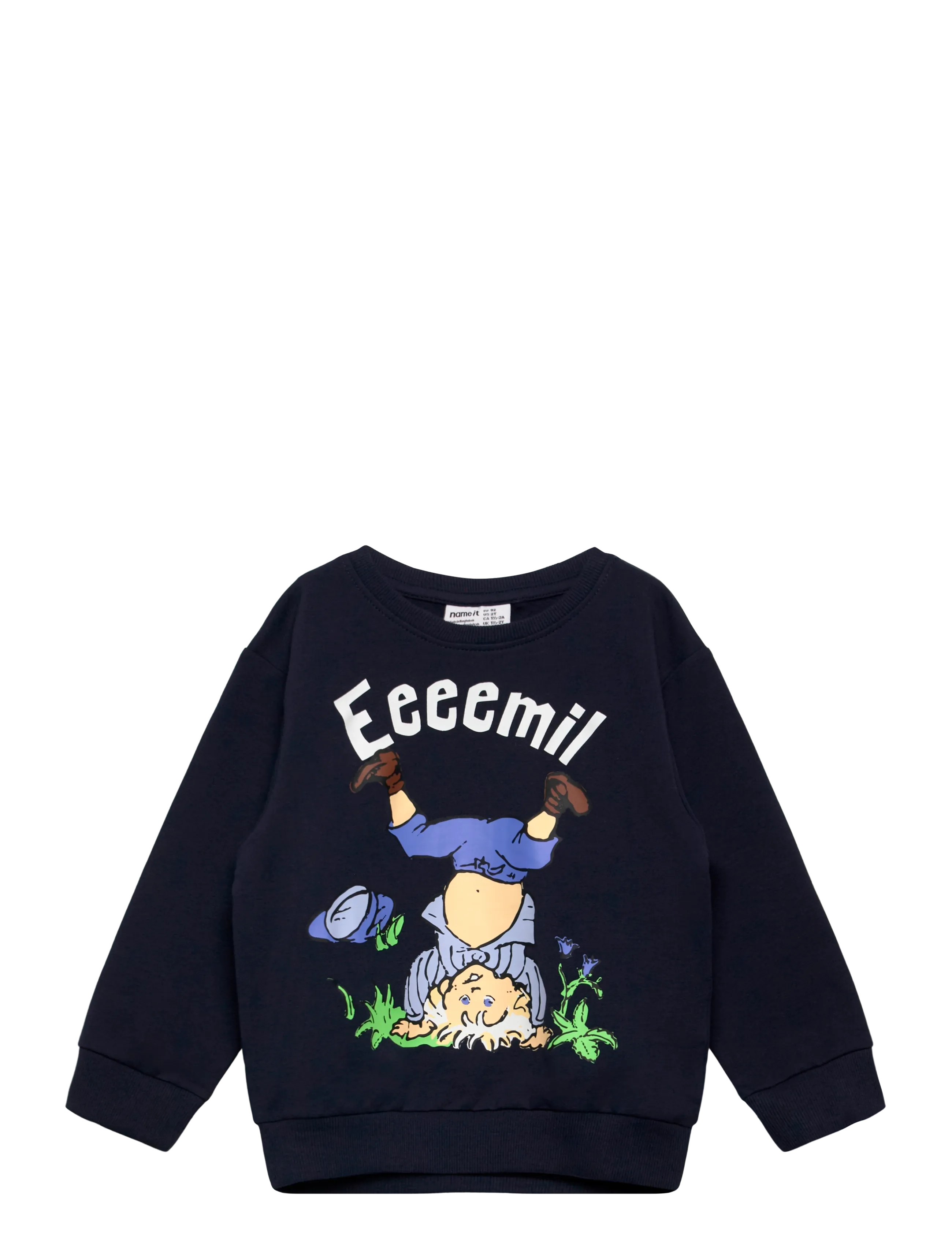 name it NMMMASKA EMIL NREG SWEAT UNB SKY - Överdelar - NAVY BLAZER / navy