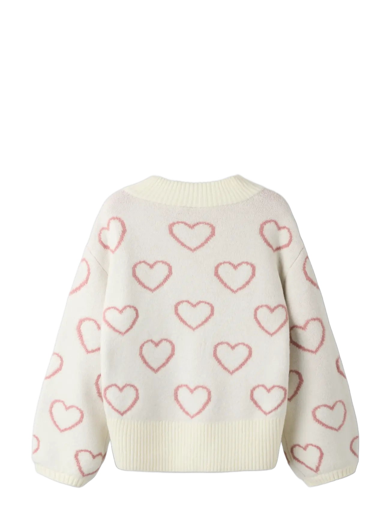 name it - NKFNELLY LS OVERSIZE KNIT - stickade tröjor - cloud dancer - 1