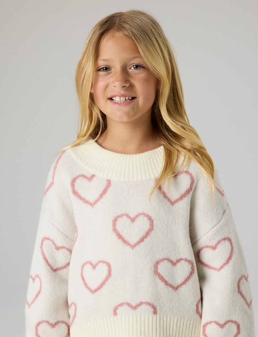 name it - NKFNELLY LS OVERSIZE KNIT - stickade tröjor - cloud dancer - 3