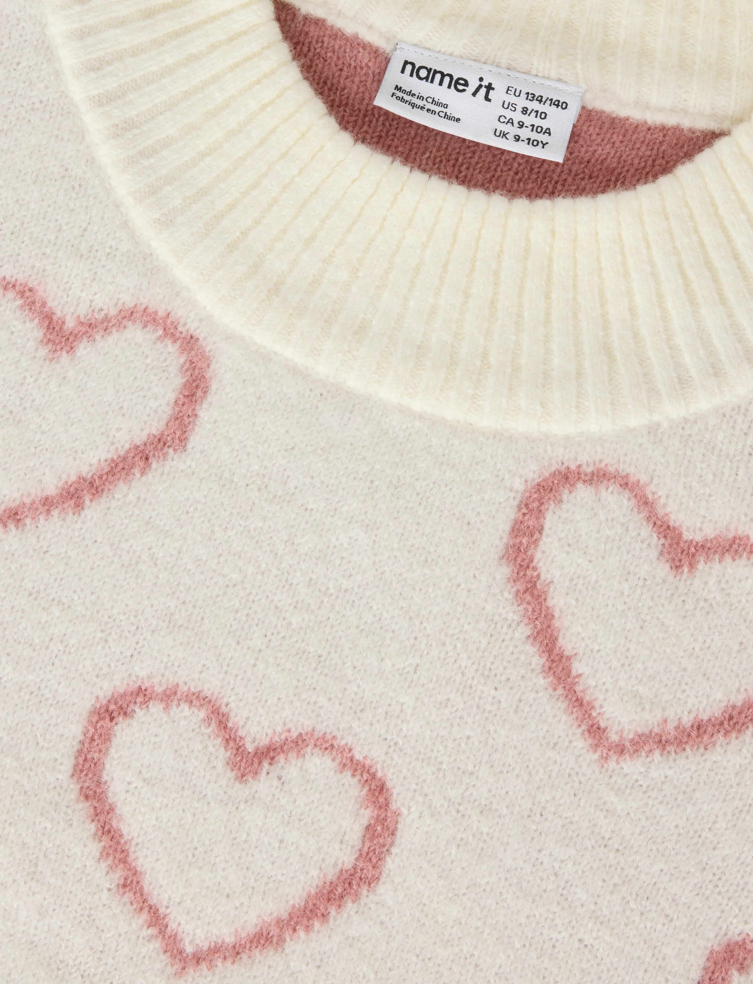 name it - NKFNELLY LS OVERSIZE KNIT - stickade tröjor - cloud dancer - 4
