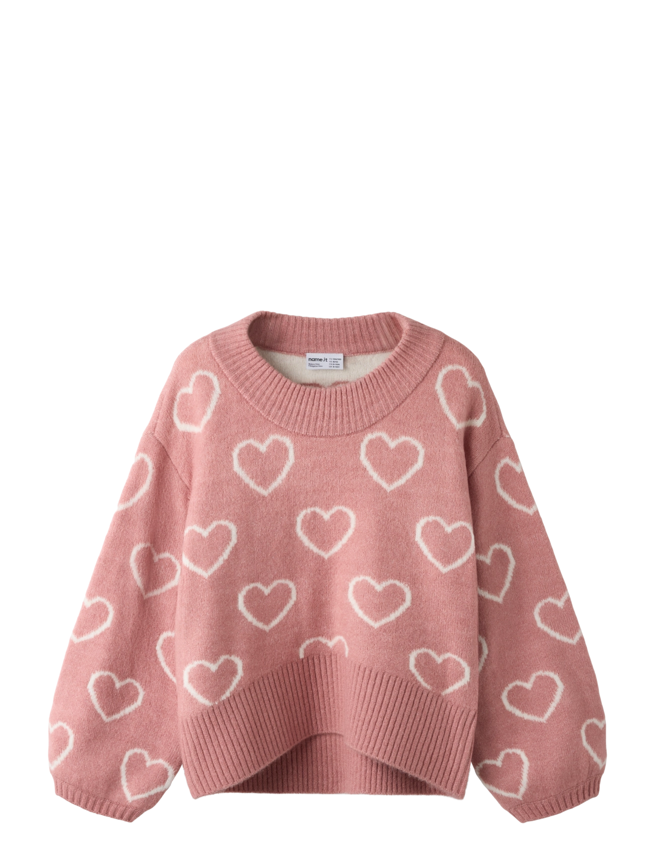 name it NKFNELLY LS OVERSIZE KNIT - Børn - ROSE ELEGANCE / pink/rose