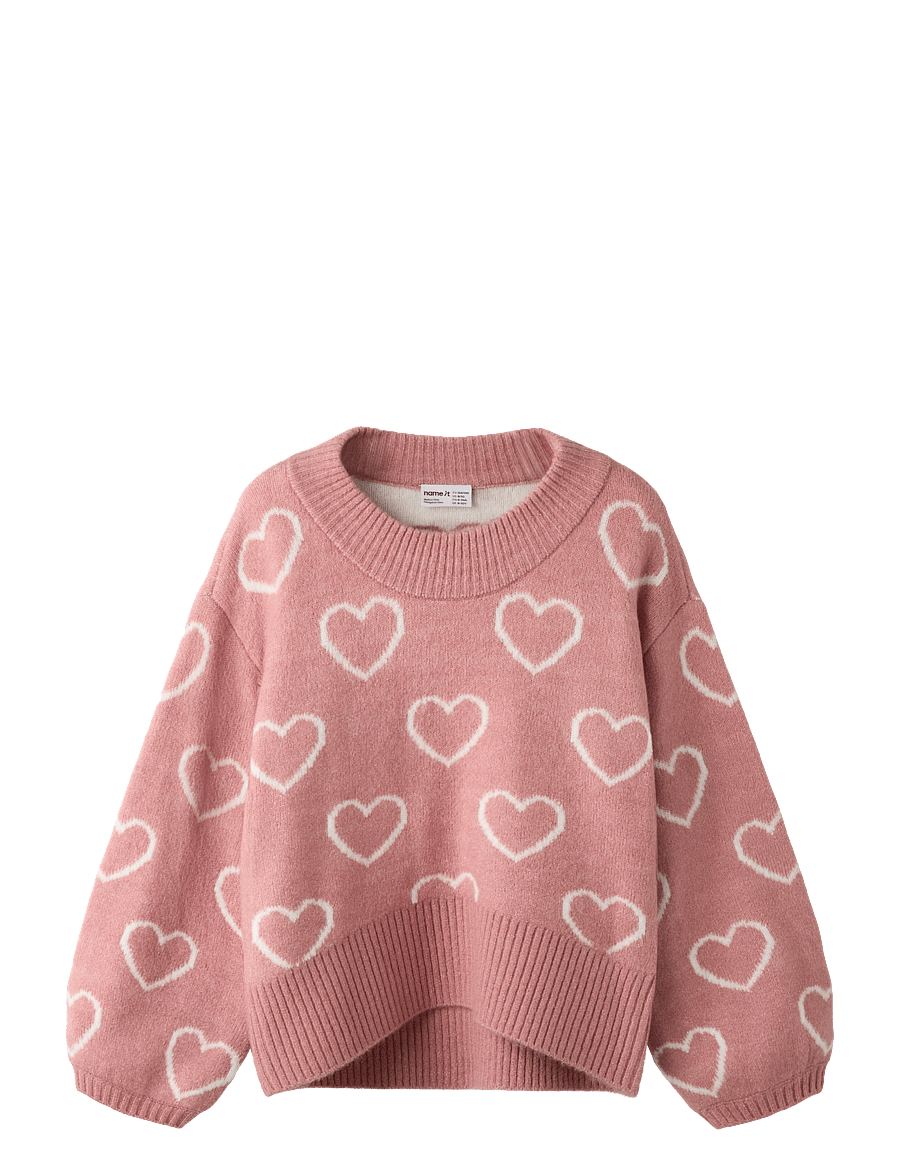 name it - NKFNELLY LS OVERSIZE KNIT - pullover - rose elegance - 0