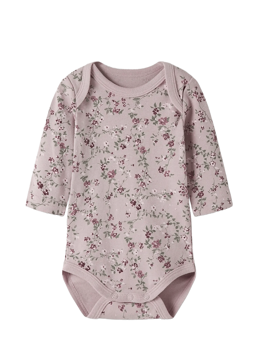name it - NBFBODY 3P LS VIOLETFLOWER NOOS - multipack bodys - violet ice - 3