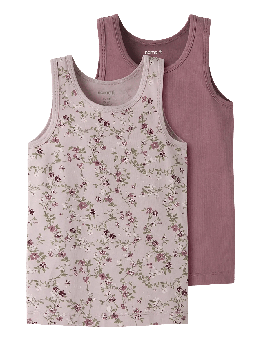 name it - NMFTANK TOP 2P VIOLETFLOWER NOOS - violet ice - 0