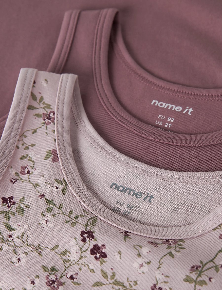name it - NMFTANK TOP 2P VIOLETFLOWER NOOS - violet ice - 3
