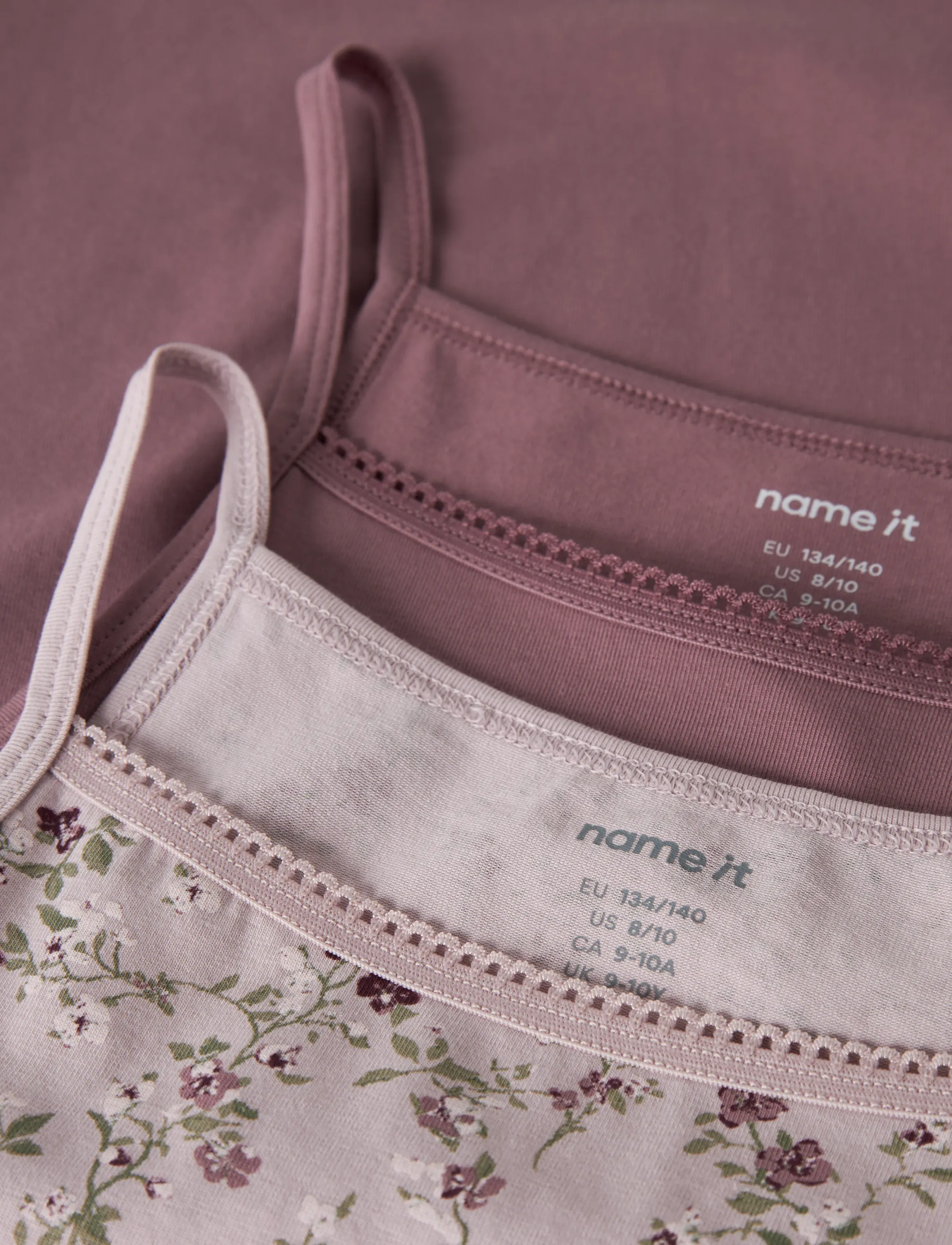 name it - NKFSTRAP TOP 2P VIOLETFLOWER NOOS - violet ice - 3
