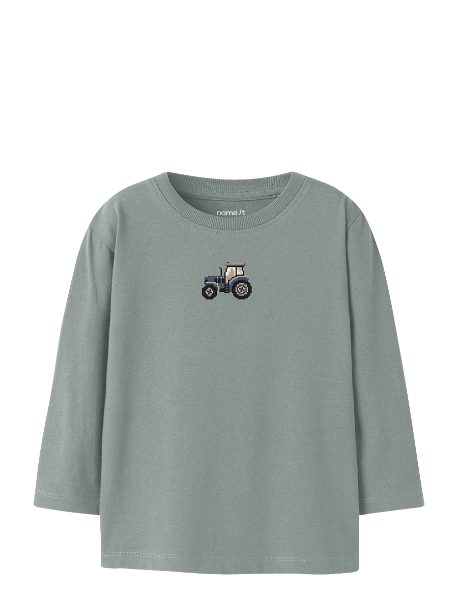name it - NMMLANCE 2P LS NREG TOP BOX - langærmede t-shirts - green milieu - 2