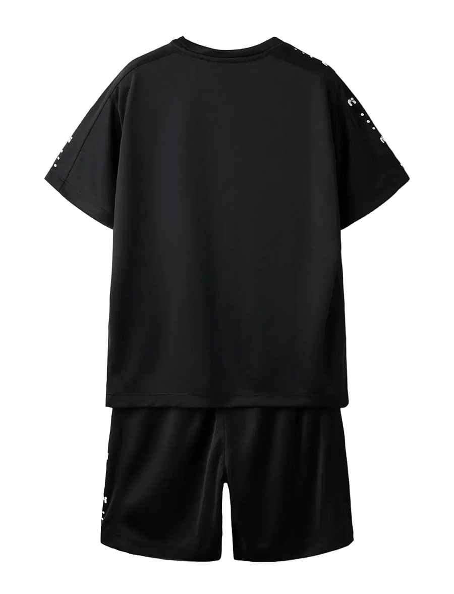 name it - NKNDEMU SS NREG SHORTS SET - sets mit kurzärmeligem t-shirt - black - 1