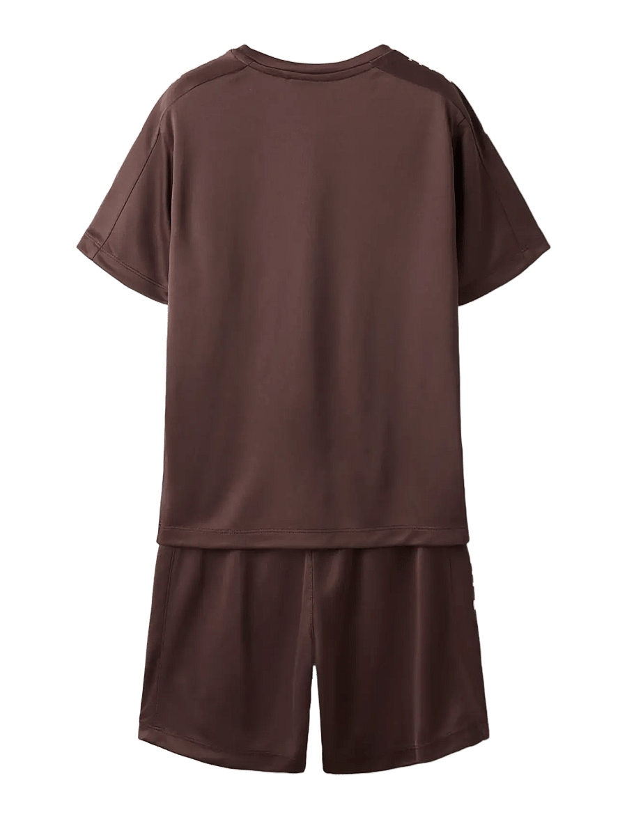 name it - NKNDEMU SS NREG SHORTS SET - komplektid lühikeste varrukatega t-särgiga - chocolate martini - 2