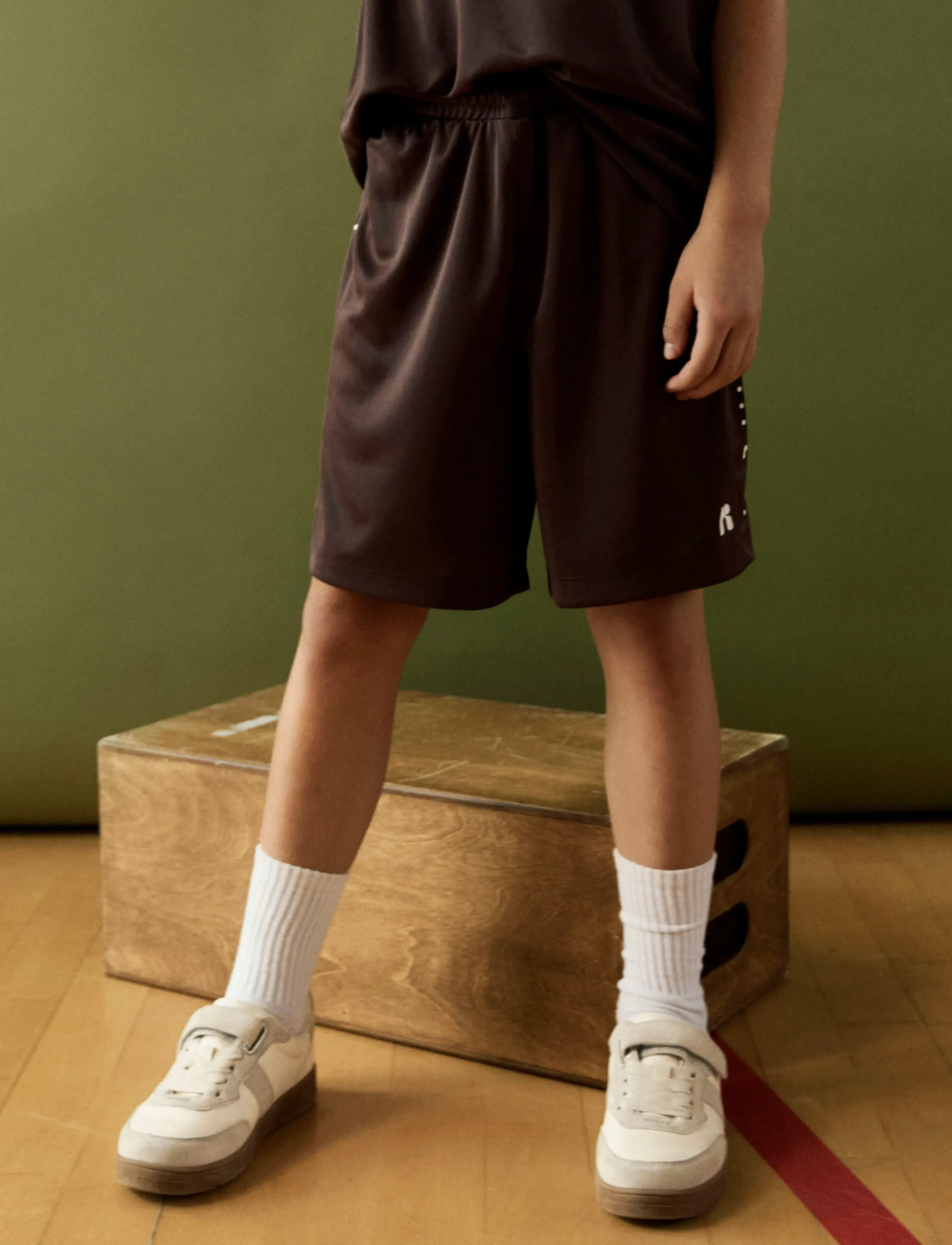 name it Nkndemu Ss Nreg Shorts Set, 92, Brown, Sæt > Sæt Med Kortærmet T-Shirt, Børn