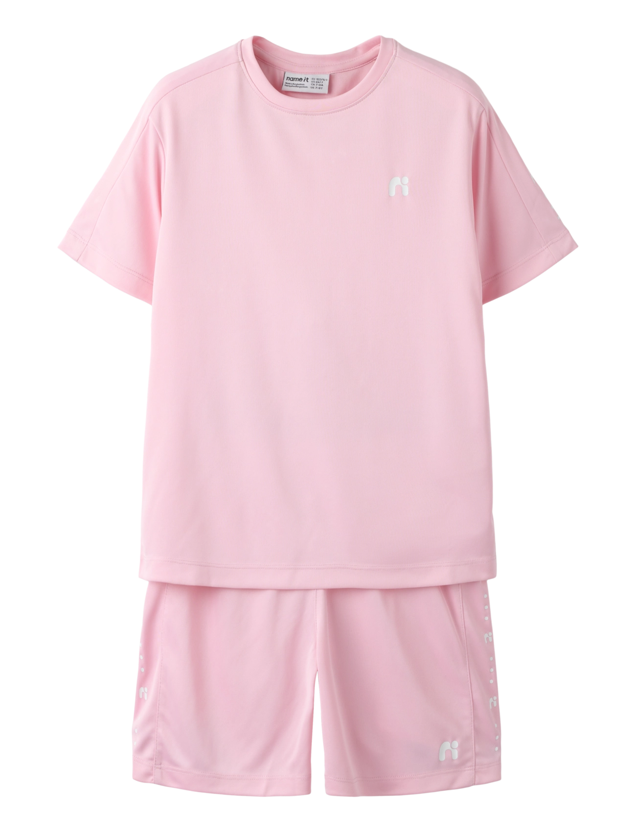name it Nkndemu Ss Nreg Shorts Set, 146, Sets, Rosa - Sets With Short-sleeved T-shirt, Kinder