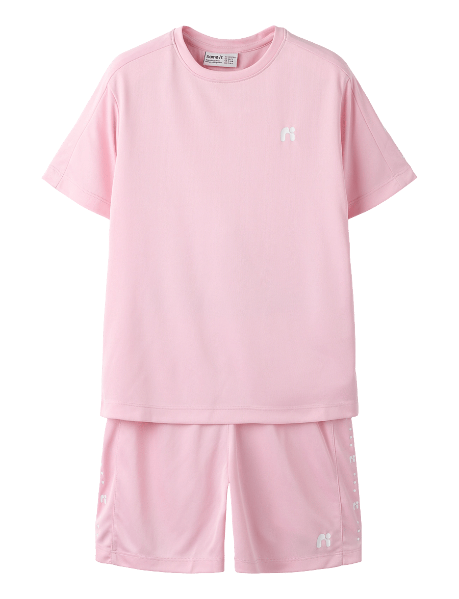 name it - NKNDEMU SS NREG SHORTS SET - set med kortärmad t-shirt - romance rose - 0