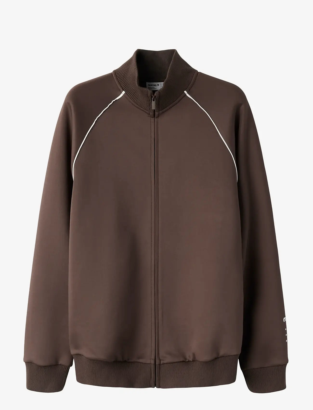 name it - NKNDUNNE LS NREG SWE CARD UNB - sweatshirts - chocolate martini - 0