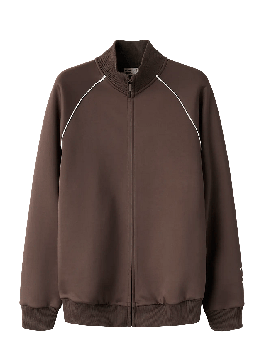 name it - NKNDUNNE LS NREG SWE CARD UNB - sweatshirts - chocolate martini - 0