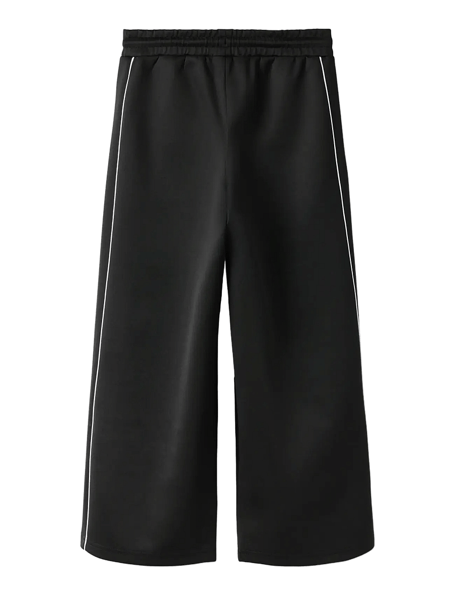 name it - NKNDUNNE WIDE SWE PANT UNB - babybroeken - black - 1
