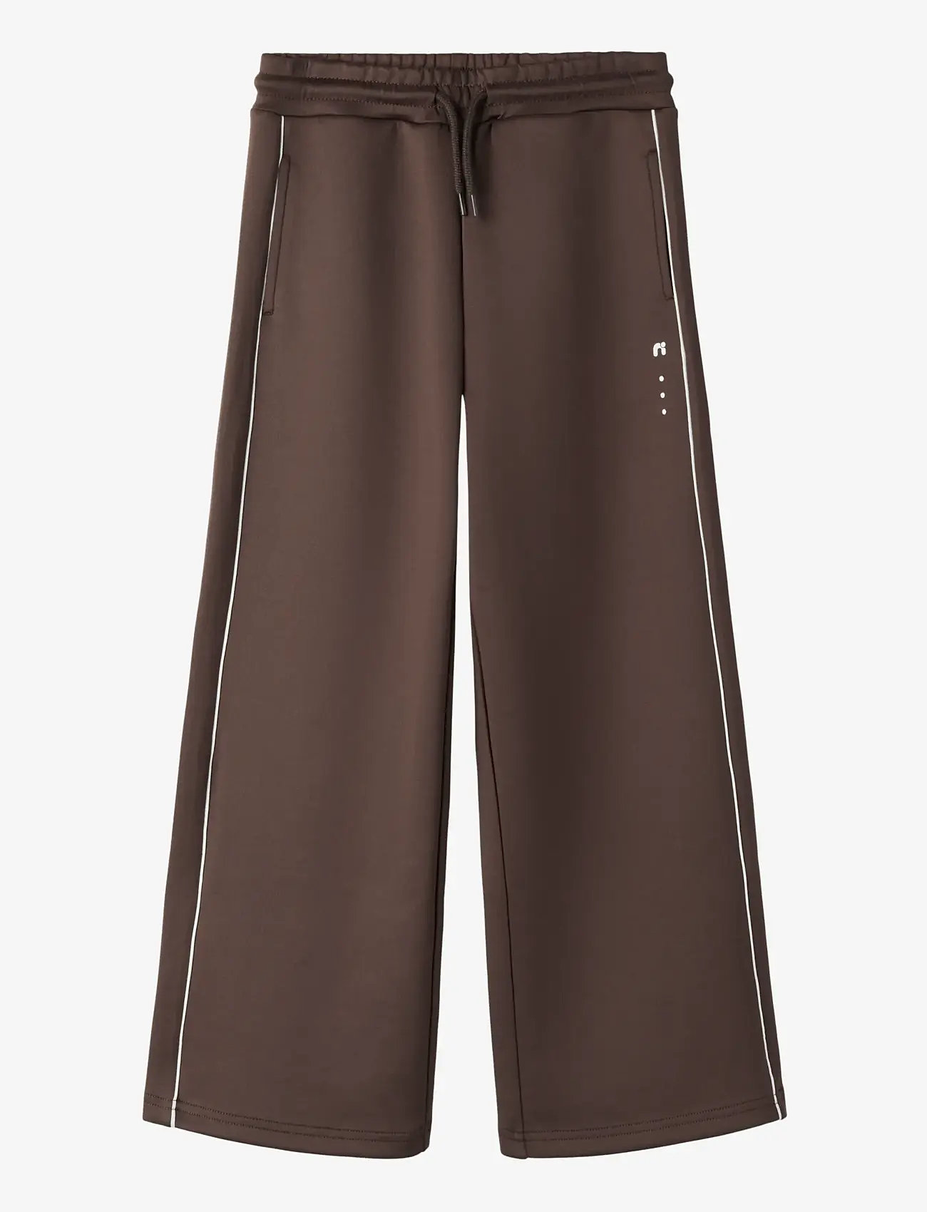 name it - NKNDUNNE WIDE SWE PANT UNB - dressipüksid - chocolate martini - 0