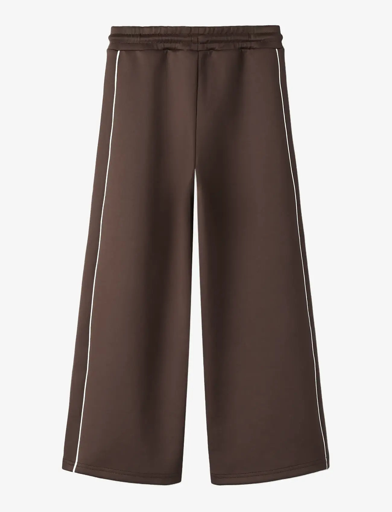 name it - NKNDUNNE WIDE SWE PANT UNB - dressipüksid - chocolate martini - 1