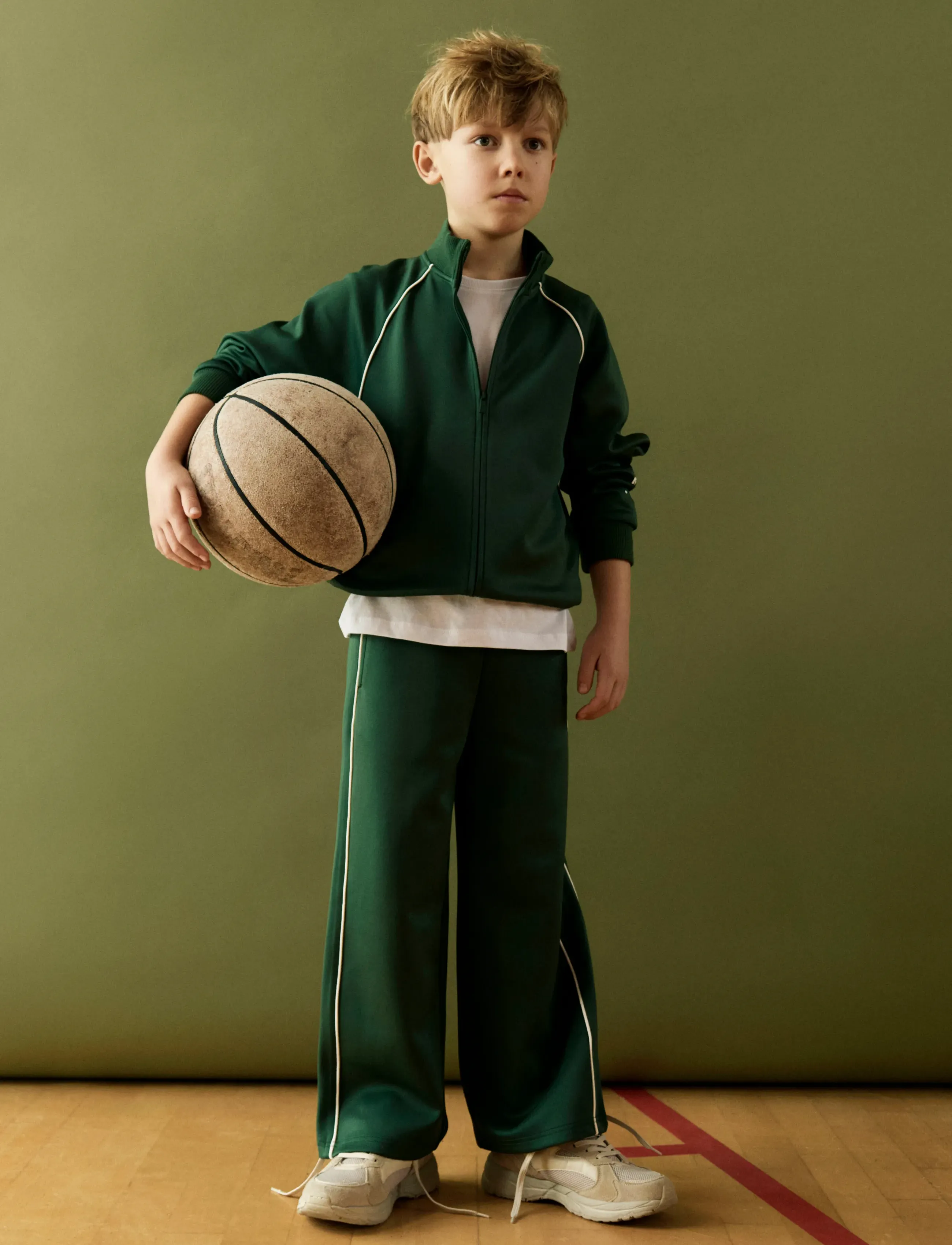 name it - NKNDUNNE WIDE SWE PANT UNB - mjukisbyxor - greener pastures - 3