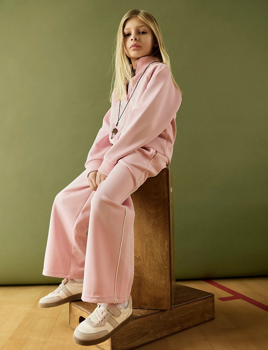 name it - NKNDUNNE WIDE SWE PANT UNB - babybukser - romance rose - 3