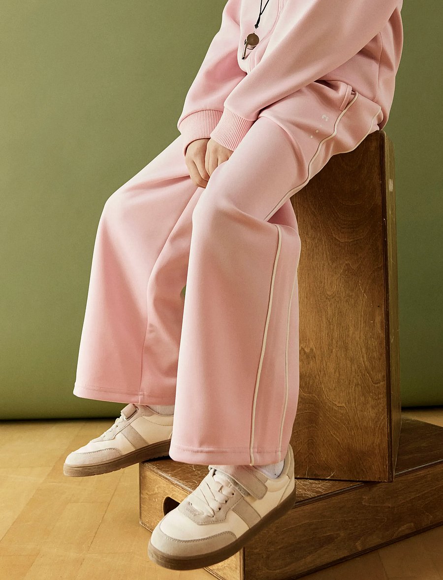 name it - NKNDUNNE WIDE SWE PANT UNB - babybukser - romance rose - 4