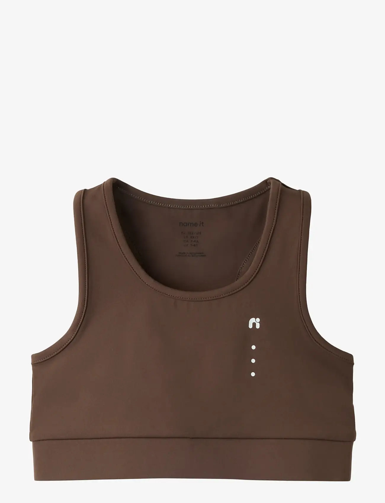 name it - NKFDIANA SL CROPPED SLIM  TOP - sportstoppe - chocolate martini - 0