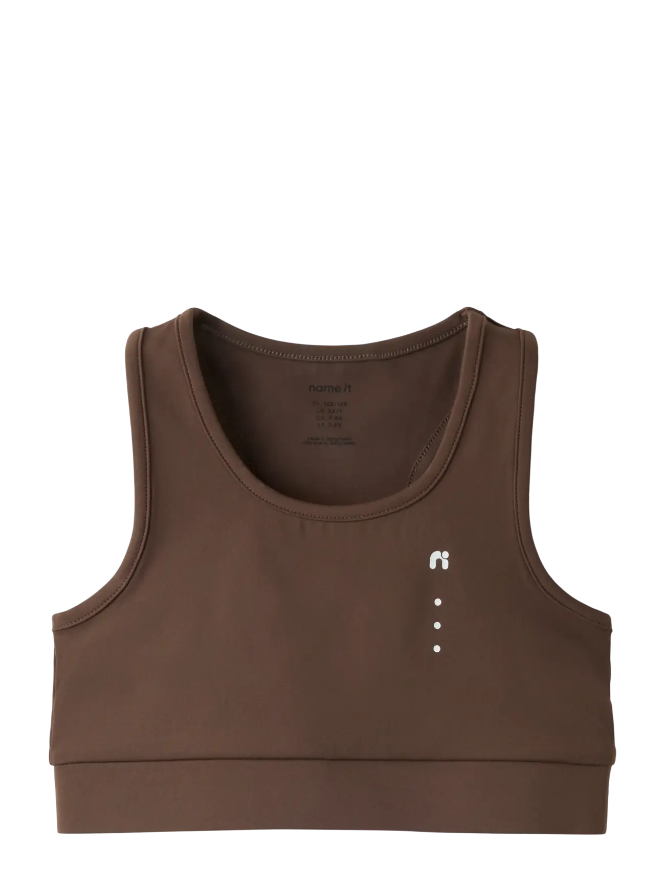 name it NKFDIANA SL CROPPED SLIM  TOP - Sportstoppe - CHOCOLATE MARTINI / brown