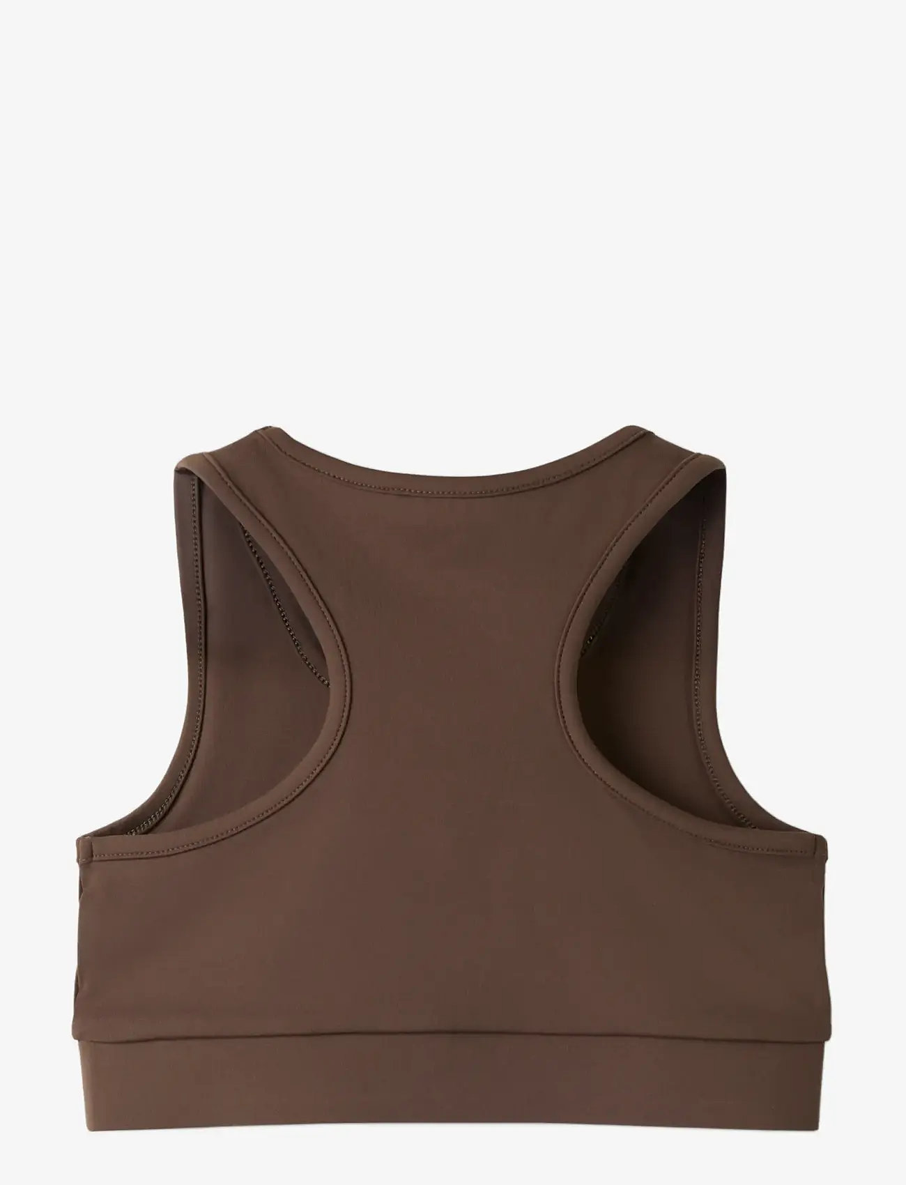 name it - NKFDIANA SL CROPPED SLIM  TOP - sportstoppe - chocolate martini - 1
