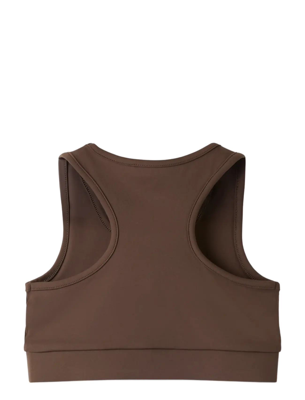 name it - NKFDIANA SL CROPPED SLIM  TOP - sportoberteile - chocolate martini - 1