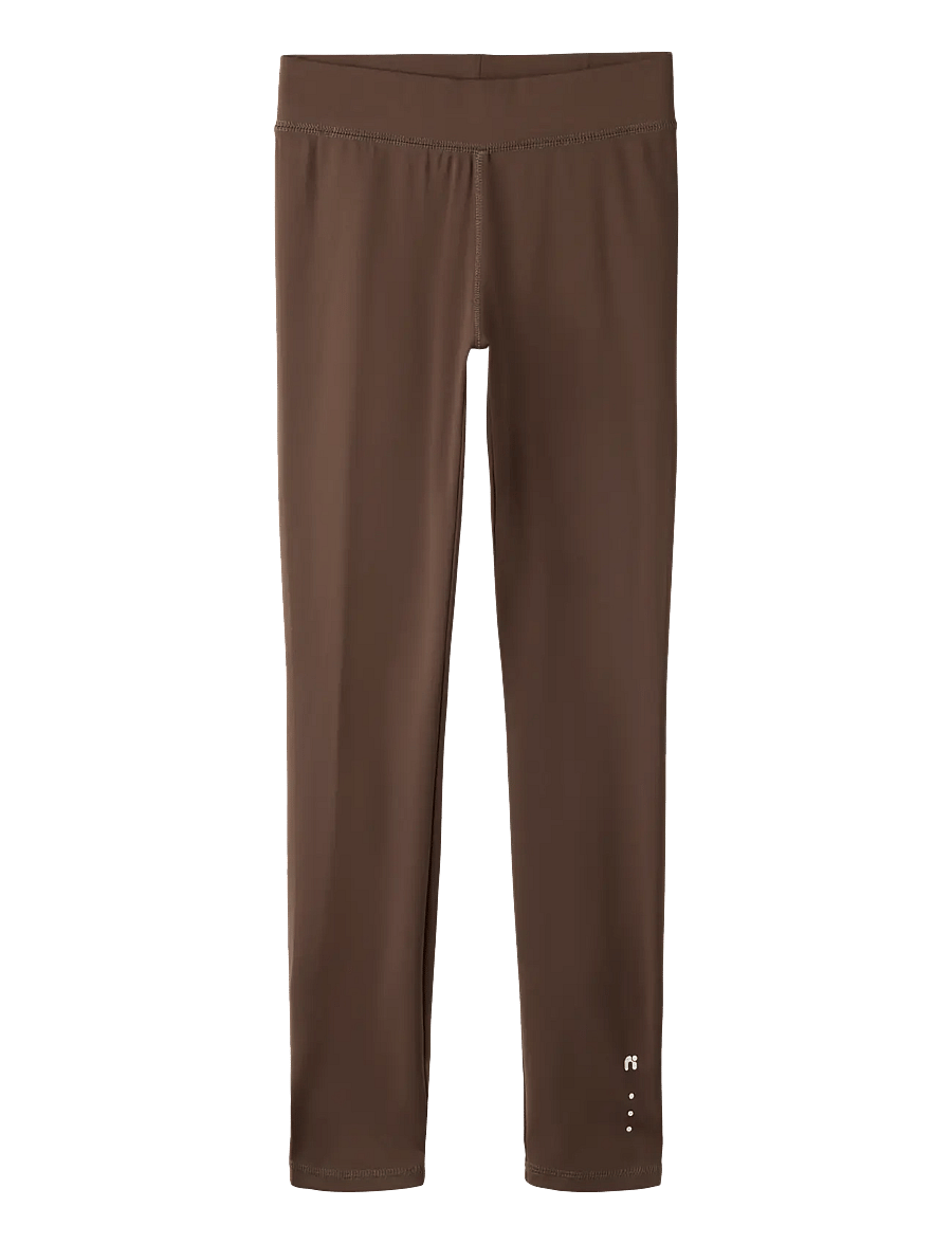 name it - NKFDIANA SLIM LEGGING - leggings - chocolate martini - 0